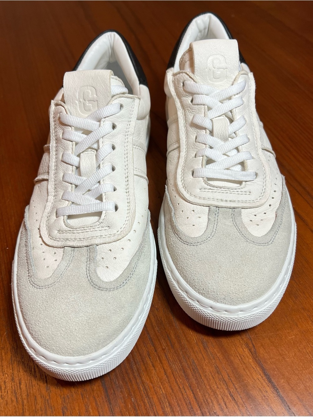 Greats Brooklyn Leather & Suede Sneakers | White | Minimalist Designer Style - Picture 2 of 16
